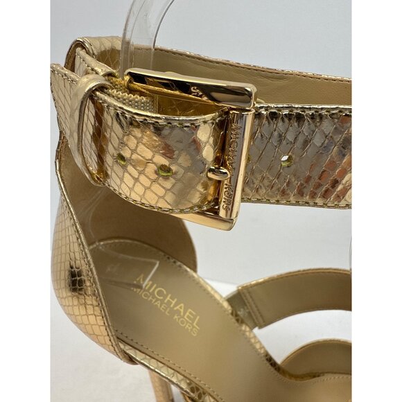 Michael Kors Amal Stiletto Pump Gold Women's US Size 7.5M - Picture 7 of 12